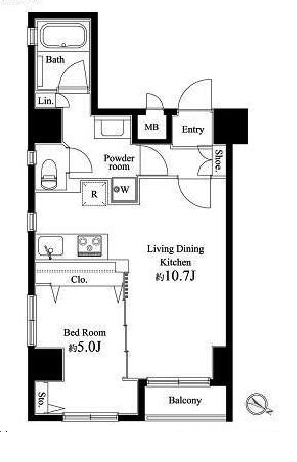 アイディ日本橋水天宮　202号室　間取り