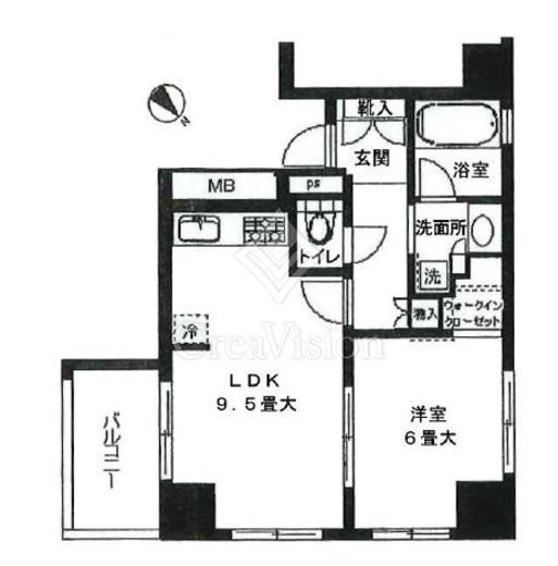 クオリア文京根津　701号室　間取り