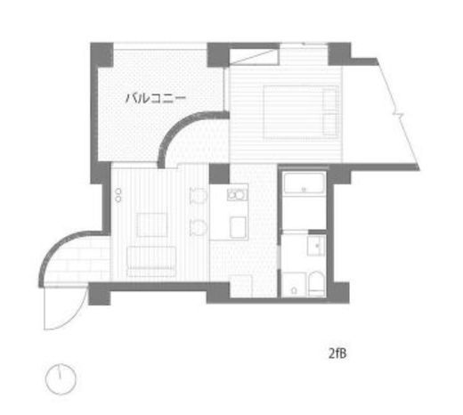 三組坂flat　2FB号室　間取り