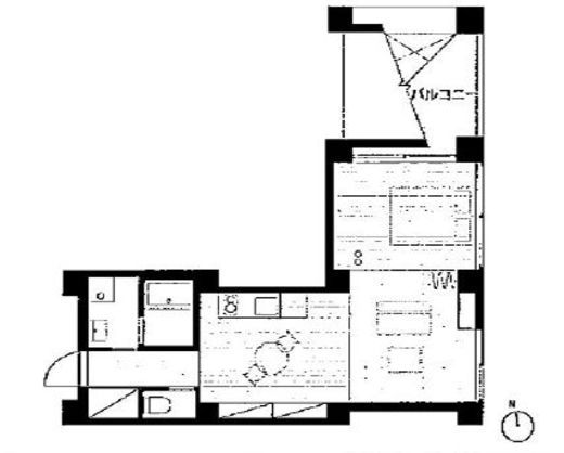 三組坂flat　2FC号室　間取り