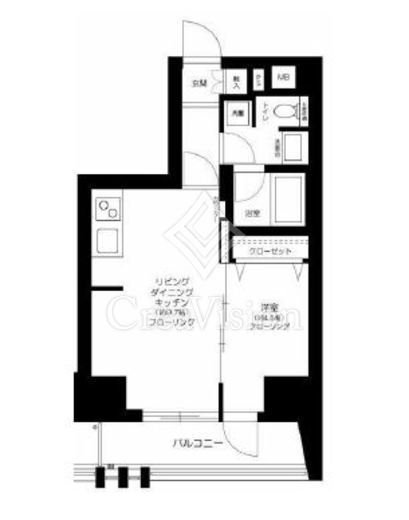 シティインデックス池袋　201号室　間取り