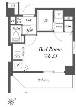 コスモリード月島　506号室　間取り