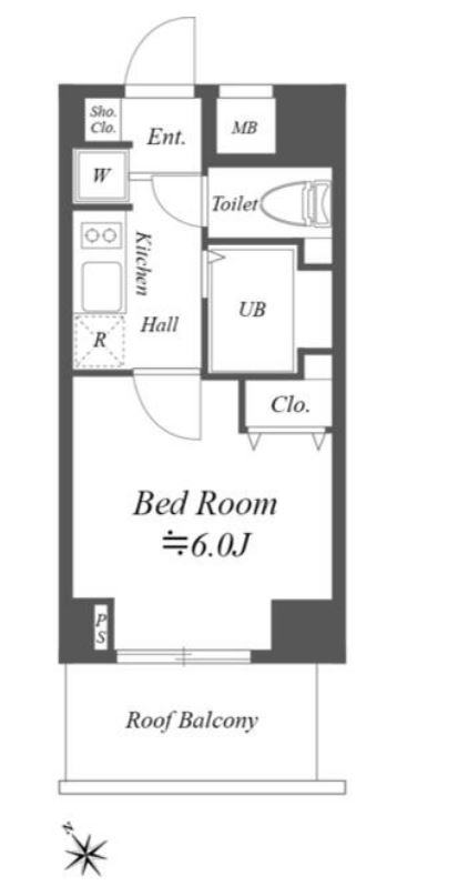 コスモリード月島　802号室　間取り
