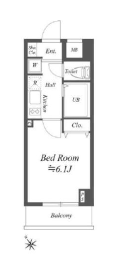 コスモリード月島　502号室　間取り