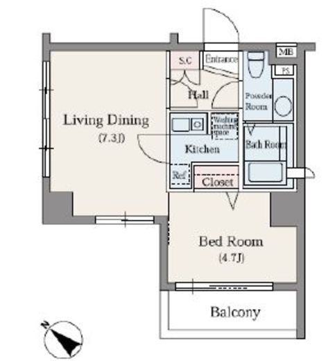 東池袋デュープレックスリズ　1304号室　間取り