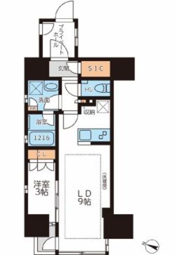 グランカーサ本駒込　502号室　間取り