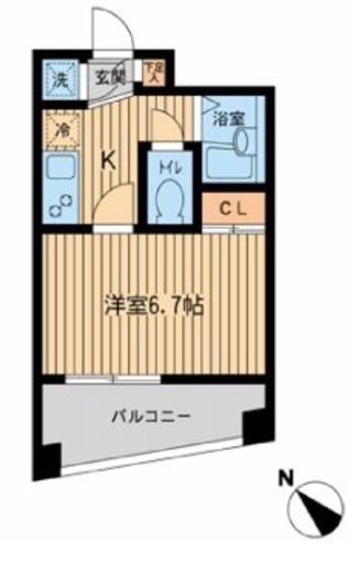 エスティメゾン千駄木　1402号室　間取り