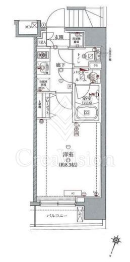 アルテシモルーナ　801号室　間取り