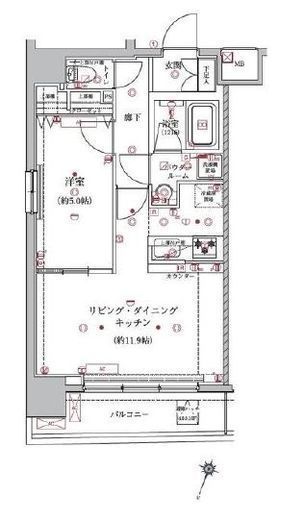 アルテシモルーナ　904号室　間取り