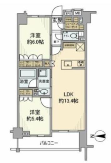 オープンレジデンシア千駄木　202号室　間取り