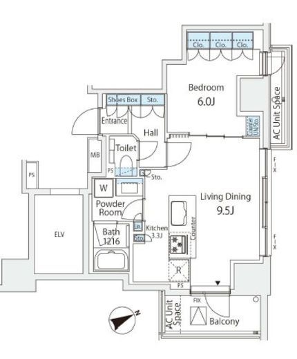 シャリエ御茶ノ水　303号室　間取り