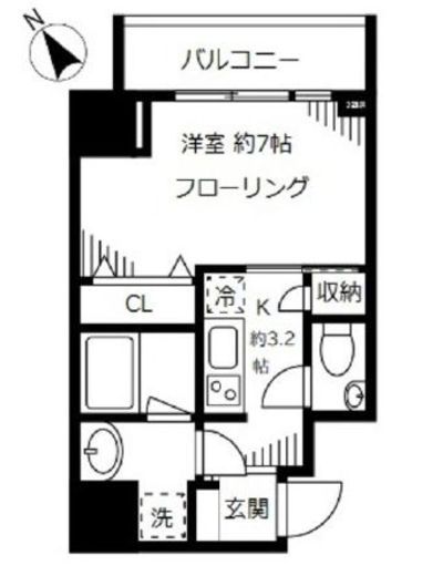 ファインクレスト護国寺　703号室　間取り