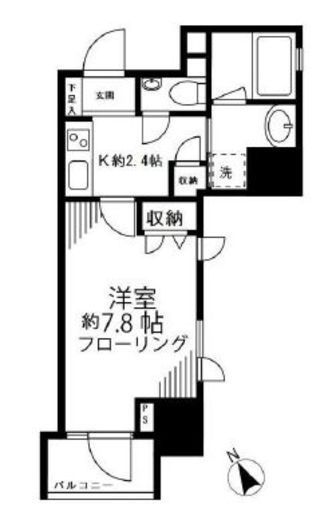 ファインクレスト護国寺　3F2号室　間取り