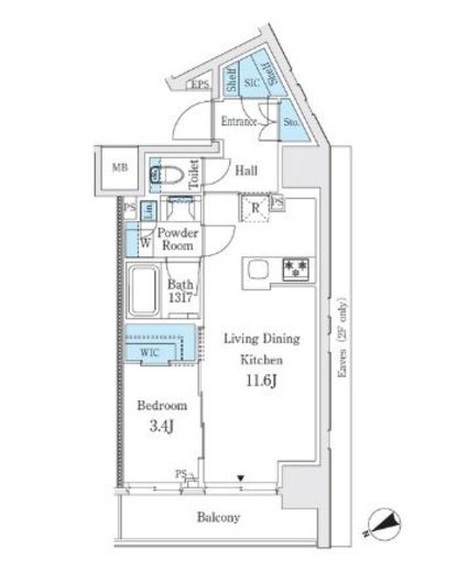 プライマル御茶ノ水　601号室　間取り