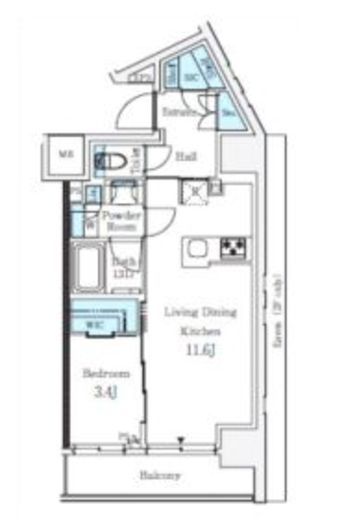 プライマル御茶ノ水　701号室　間取り