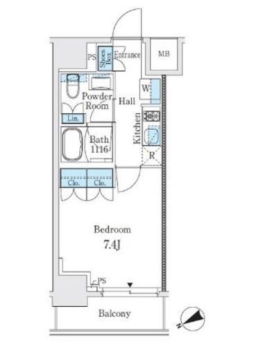 プライマル御茶ノ水　702号室　間取り