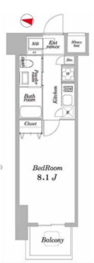 ライトハウス大塚　1305号室　間取り