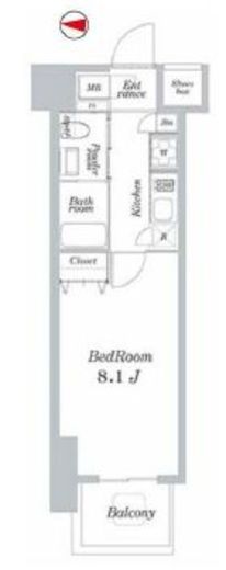 ライトハウス大塚　803号室　間取り