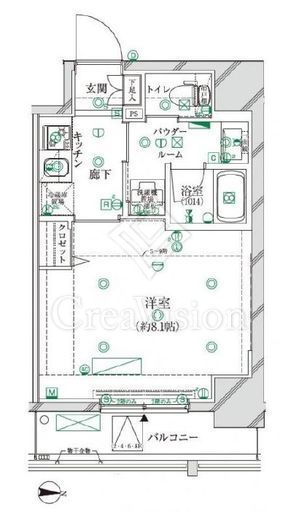 ヴァースクレイシア江戸川橋レーヴ　202号室　間取り