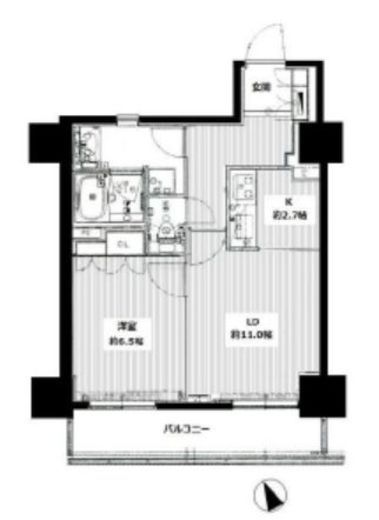 グローリオタワー巣鴨　201号室　間取り