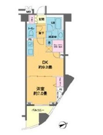 カスタリア池袋　1102号室　間取り