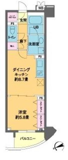 カスタリア池袋　204号室　間取り