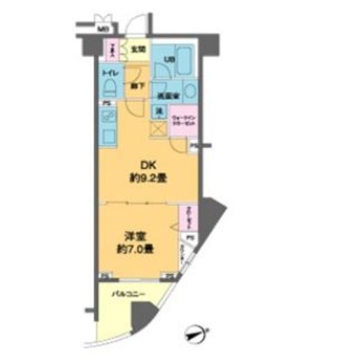 カスタリア池袋　402号室　間取り