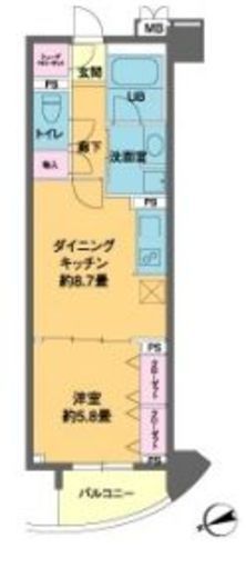 カスタリア池袋　405号室　間取り