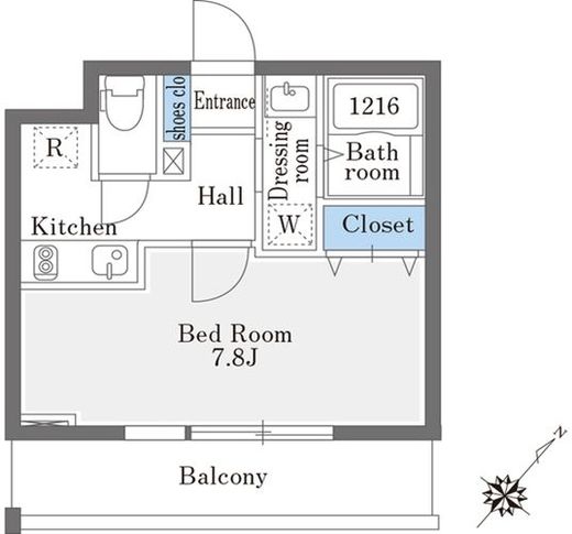 La Douceur巣鴨East (ラドゥセール巣鴨イースト)　204号室　間取り