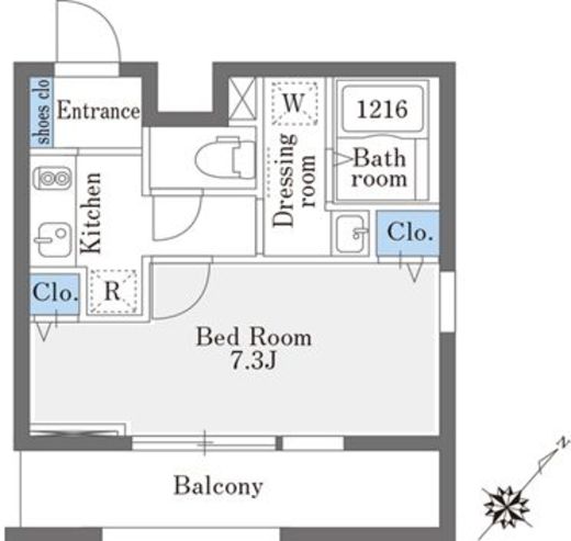 La Douceur巣鴨East (ラドゥセール巣鴨イースト)　301号室　間取り
