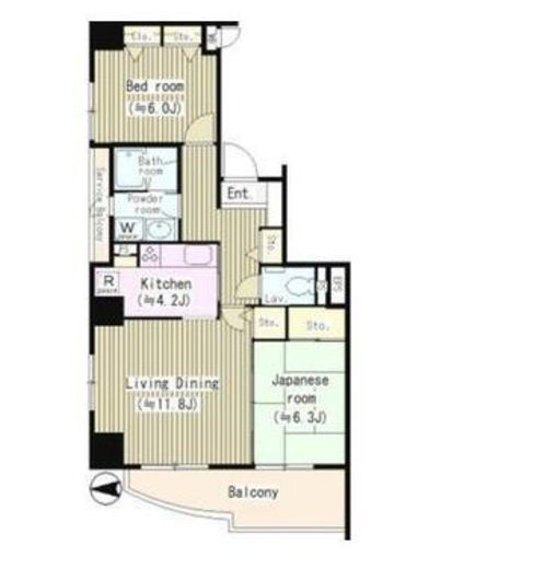 ラグーナ東池袋　202号室　間取り