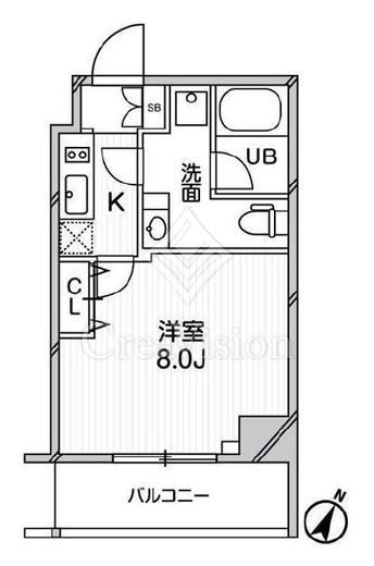 グランパセオ巣鴨　201号室　間取り
