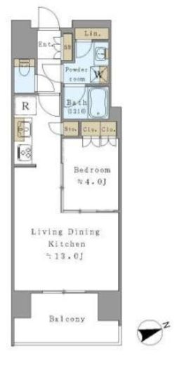 ブリリアイスト駒込　1001号室　間取り