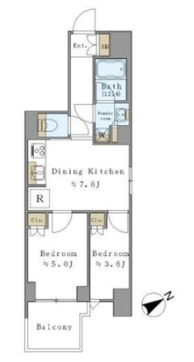ブリリアイスト駒込　602号室　間取り