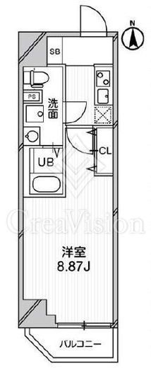 グランパセオ高田馬場　102号室　間取り
