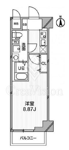 グランパセオ高田馬場　303号室　間取り