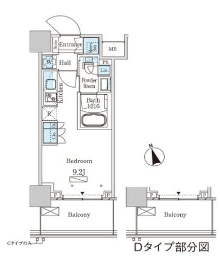 パークアクシス大塚ステーションゲートタワー　2207号室　間取り