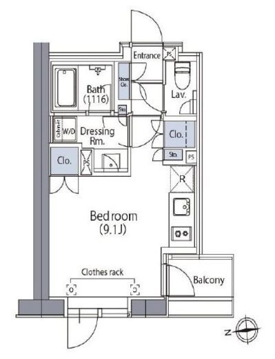 エルスタンザ文京湯島　902号室　間取り