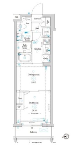 ラティエラ滝野川　105号室　間取り