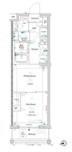 ラティエラ滝野川　407号室　間取り