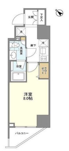 Camellia (カメリア)　604号室　間取り