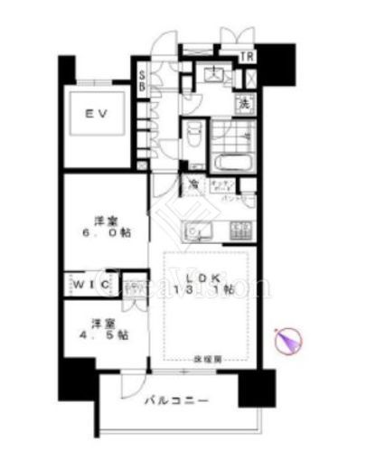 クレヴィア茗荷谷 文京の丘　11F1号室　間取り