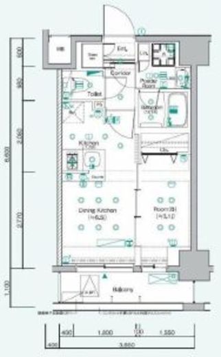 シーフォルム南池袋　403号室　間取り
