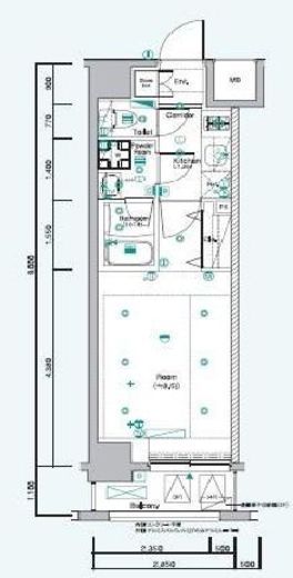 シーフォルム南池袋　707号室　間取り