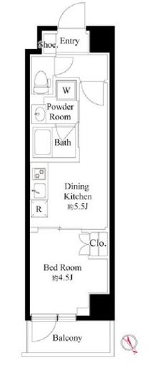ハーモニーレジデンス六義園　504号室　間取り