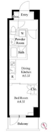 ハーモニーレジデンス六義園　802号室　間取り