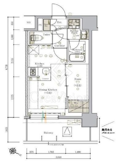 シーフォルム駒込　402号室　間取り
