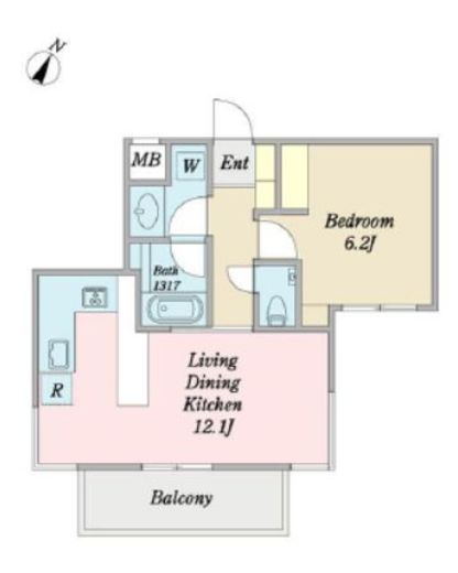 ザ・レジデンス駒込染井　105号室　間取り