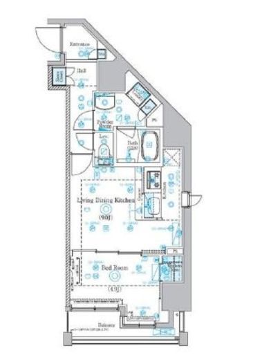 プレセダンヒルズ文京本駒込　704号室　間取り