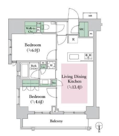 オープンレジデンシア本郷後楽園　304号室　間取り